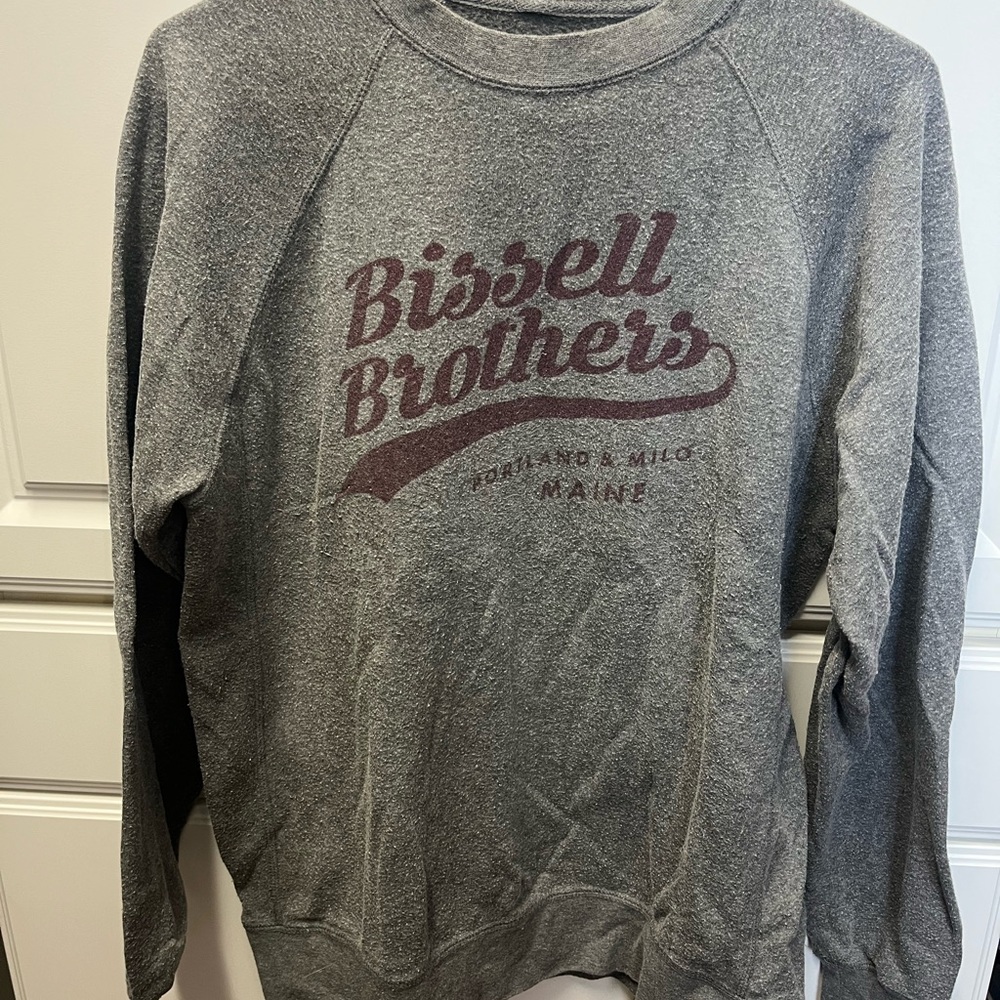 Bissell Gray Sweatshirt with Maroon Print